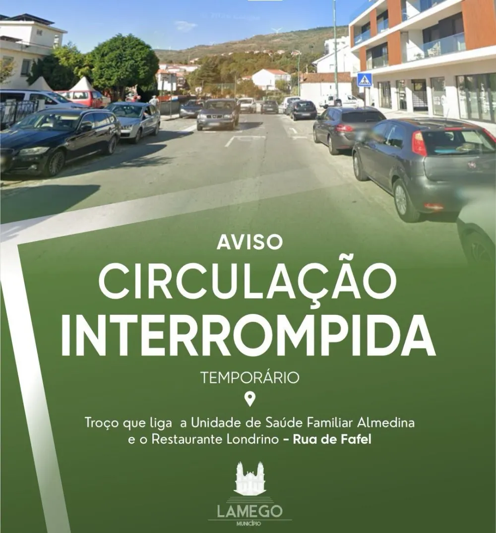 AVISO: Novo troço da Rua de Fafel com circulação automóvel interrompida
